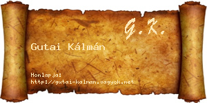 Gutai Kálmán névjegykártya